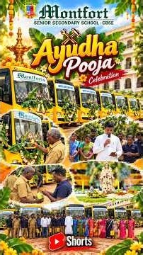 Ayudha Pooja Celebration 2026 🚌🙏 | Montfort Senior Secondary School #Shorts