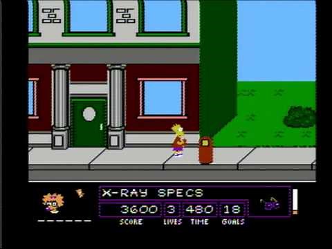 The Simpsons: Bart Vs. The Space Mutants (NES Intro and Gameplay Preview)