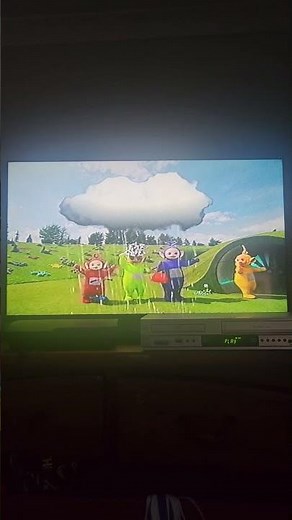 Teletubbies Again Again Laa Laa invites The Other Teletubbies indoors