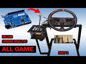 [DIY] Steering Wheell PC USB, Pedals, H-shifter Arduino + Cockpit - Tutorial#2