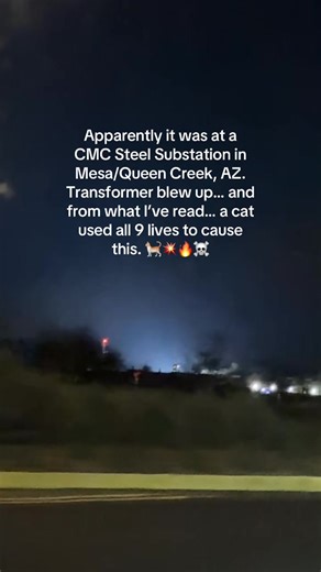 Transformer explosion and electrical fire. My son said he saw lightening and I said he was crazy cause it was like 85 degrees yesterday. Then I looked up and there it was again. #arizona #explosion #fire #eastvalley