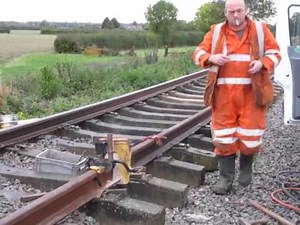 Thermite welding at Laverton, single use crucible