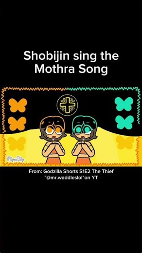 The Shobijin sing the Mothra Song #animation #godzilla #mothra #godzillashorts #song