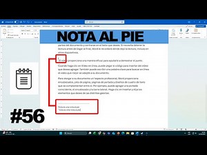 Notas al Pie y al Final en Word (Referencias)