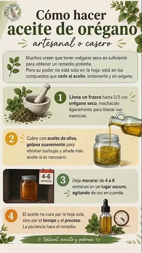 El verdadero secreto del aceite de orégano casero