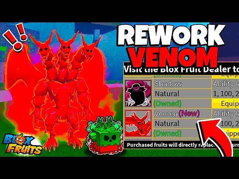 ☣️ VAZOU! NOVA VENOM REWORK na ATUALIZAÇÃO DO BLOX FRUITS!!!