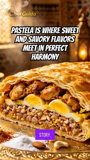 Every bite of Pastela tells a story of Moroccan culinary artistry #cuisine #culinary #viral #fyp