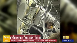 More than 170 Boeing jets have been grounded across the world after the outer section of an Alaska Airlines flight was ripped off mid-flight. #9News | WATCH LIVE 6pm | 9 News