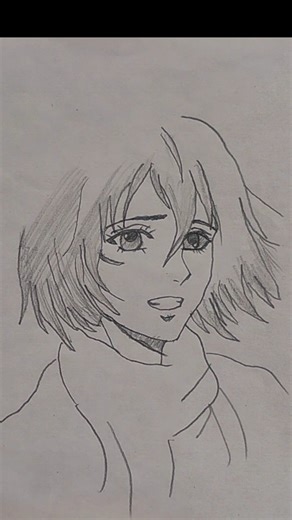 Mikasa pencil sketch in attack on Titan #drawing #anime #art #mikasa