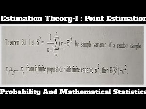 4. Let S² Be Sample Variance Of Random Sample From Infinite Population With Finite Variance σ².