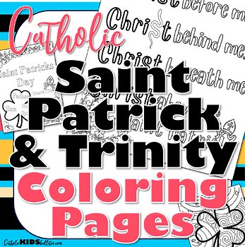 Saint Patrick's Day & Trinity Coloring | Catholic Shamrocks St. Patrick Activity