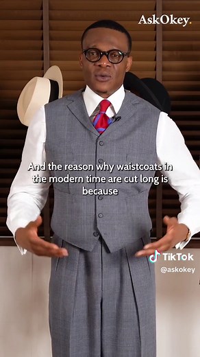 We call it a waistcoat for a reason. It should end just below your natural waist. Cut just so it will make you look gloriously slim. Bespoke Shop: www.AskOkey.com/shop For Inquiries: style@askokey.com