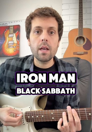 Iron Man - Black Sabbath - guitar tutorial #guitar #tutorial #ironman | iron man black sabbath