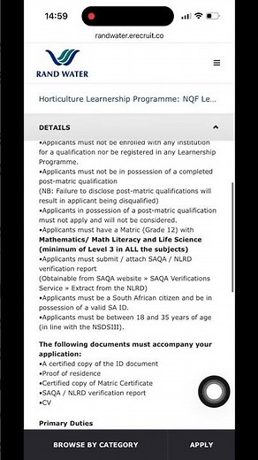 🚨 Rand Water Learnership Closing Soon! Apply Now!