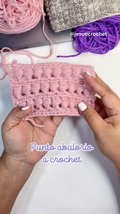 Punto abalorio a crochet 🧶 #puntadas #tejemosjuntas #crocheteando #estambre | Jesuecrochet