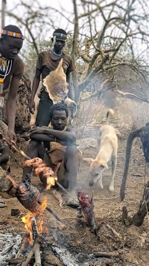Cooking Fresh Hunt Over an Open Fire: Life in the Bush” #africa #navigatingfriendships #africantribe