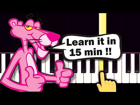 Pink Panther Theme song - EASY Piano tutorial