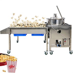 73 in. Commercial Kettle Corn Gourmet Popcorn Machine 90 Qt Perfect Popper Popcorn Machine with Cart