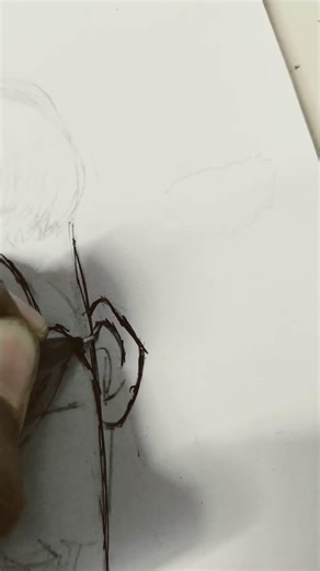 drawing random anime character part1 #drawing #anime #inking #random