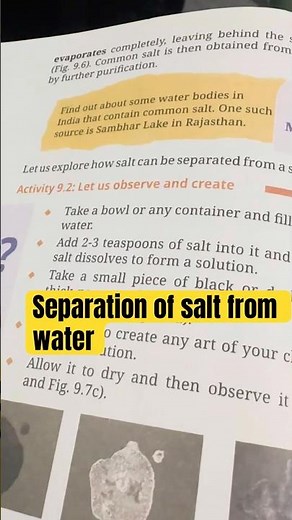 Separation of salt from water