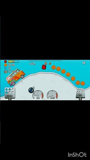 Hill Climb Racing Bus Challenge | Crazy Jump 🚍🔥 #gaming #hillclimbracing #viral #hillridergaming