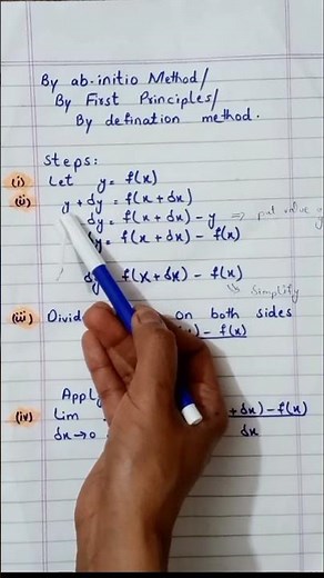 first principle method/by defination method/ab-initio method(easy steps to solve 2.1)2nd year math