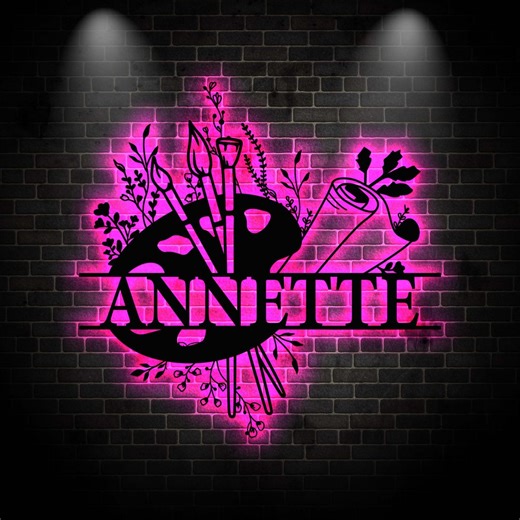 Custom Metal Workshop Sign: LED Art Studio Logo, Painter Gift, Creative Room Decor, Business Wall Art - Etsy