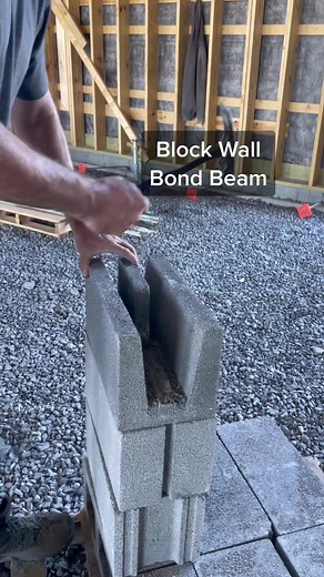 How to use bond beams to reinforce block walls. #build #howto #mason #construction #diy #contractor