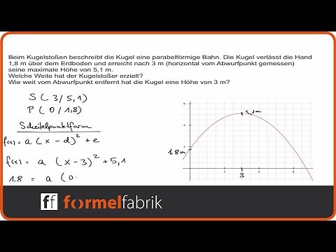 Quadratic functions: Word problem Shot put