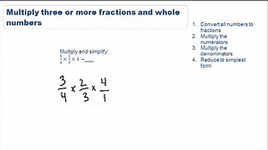 Multiply fractions - Example 2 ( Video ) | Arithmetic