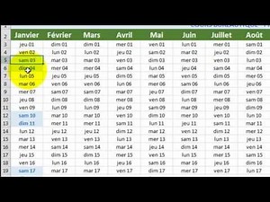 Excel: Calendrier perpétuel facile