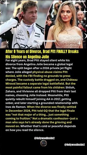 After 8 Years of Divorce, Brad Pitt FINALLY Breaks His Silence on Angelina Jolie #shorts