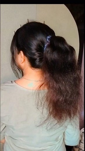 Volumizing Hairstyle For Thin Hair Girls #halfuphalfdown​ #easyhairstyles​ #thinhairstyles#hairstyle