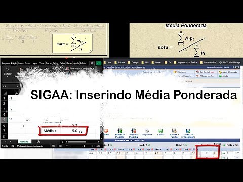 SIGAA: Inserindo Média Ponderada para as Notas