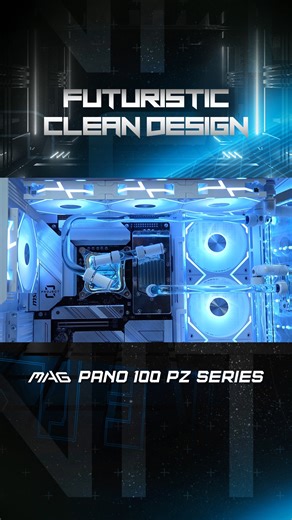 Show trọn bộ các linh kiện trong PC của bạn với MAG PANO 100 PZ Series 🤭 🫰Kính cường lực 270 độ đẹp mê ly đủ để ngắm PC thật gọn gàng và ngăn nắp. 👉 msi.gm/MAG_PANO_100R-PZ #PCCase #PCbuilding | MSI Gaming