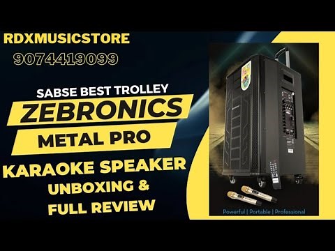 Zebronics Metal Pro DJ Trolley Speaker 🔊 15" Wooden Trolley Unboxing & Review rdxmusicstore.in