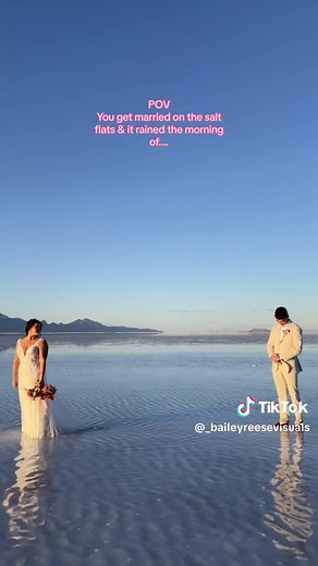 Dress code was “all black & barefoot” Florals: @iviefloralco #weddingdayinspiration #saltflatswedding #uniqueceremonyideas #weddingvideographer #weddingday