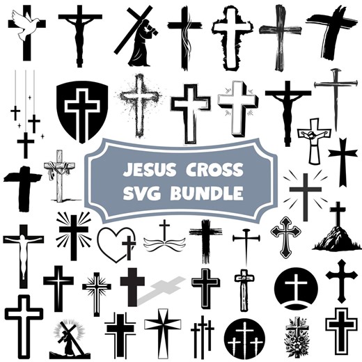 Grunge Cross SVG Bundle: Jesus Graphic Designs, Digital Files(instant Download) - Etsy