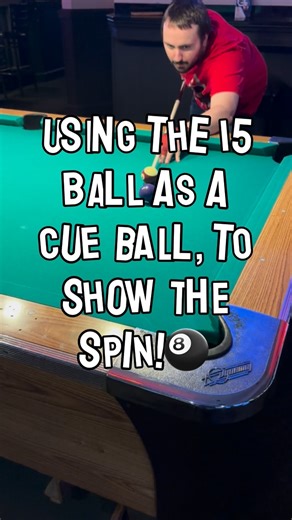 Billiard Brothers on Instagram: "Crazy shot at the end!! We were playing #10ball using the 15 as a cue ball to show the spin. Lots of fun. #billiards #musclememory #10ball #billiard 🎱😝"