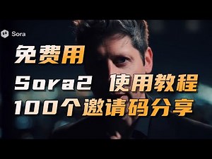 Sora2 使用教程 100个邀请码分享 赶紧来玩！