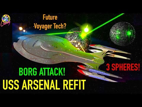 USS Arsenal Refit VS 3 Borg Spheres - Both Ways - Star Trek Starship Battles