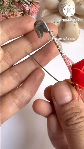 Diy safety pin brooch making for mother day #handma #diyjewelry #diyaccessories #youtubeshort