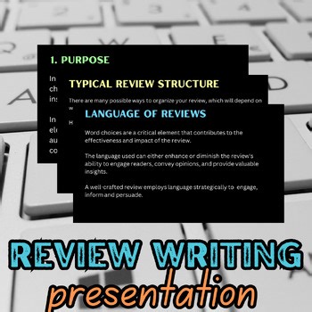 Review Writing Presentation | Persuasive Reviews Features, Structure, Language