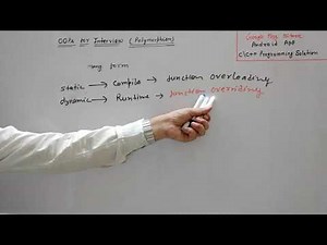 Polymorphism, function overloading and function overriding, Oops for Interview