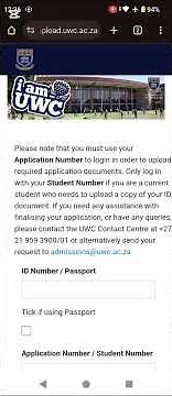 How to upload documents at uwc | University of Western Cape