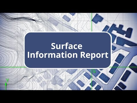 TBC - Surface Information Report - Surface Modeling Edition Commands