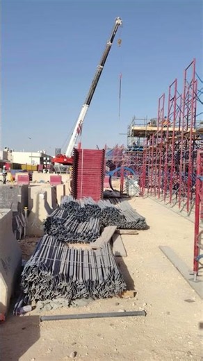 Shoring erection for bridge construction #bridgeconstruction #constructionsite