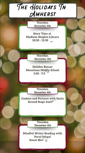 Holidays in Amherst