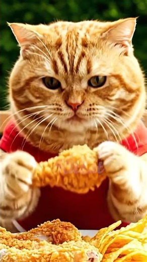 Cute cat eating food yummy 😋 #cat #eating #enimation #animalcare😺#kiteat #cat #asmr #catfood