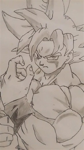 🔥 Goku Ultra Instinct Drawing ✍️ | Mastered UI Speed Drawing | Dragon Ball Super #shorts